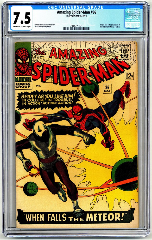 DIG Auction Amazing SpiderMan 36 CGC VF 7.5 1966