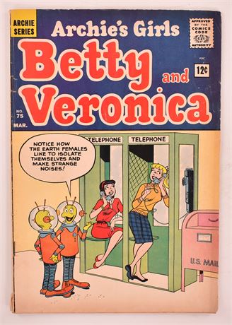 DIG Auction - Archie's Girls, Betty and Veronica #75 VG+ 1962